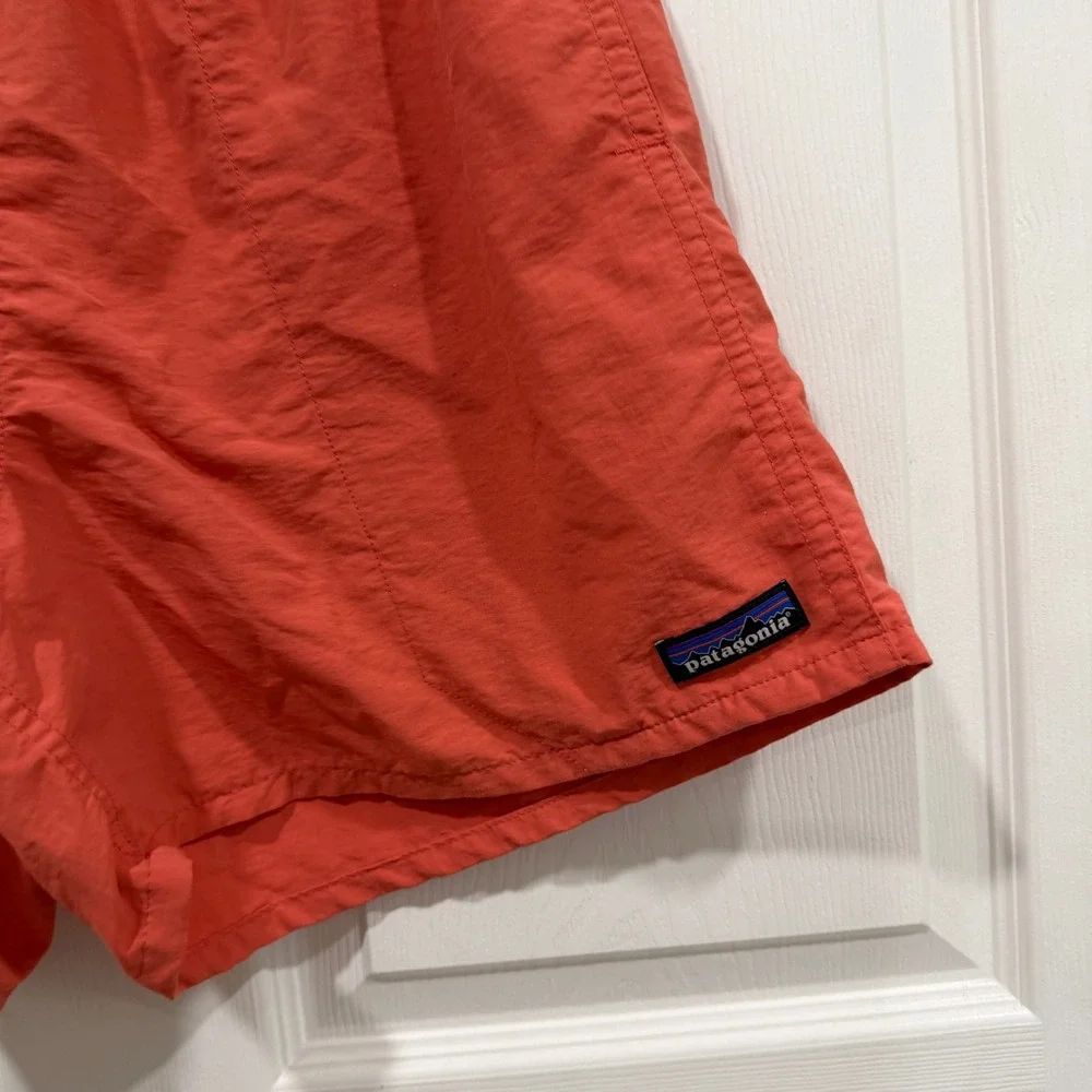 Patagonia Men's Orange Swim‎ Trunks Shorts Size Medium  Drawstring Pocket